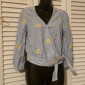 J Crew wrap blouse